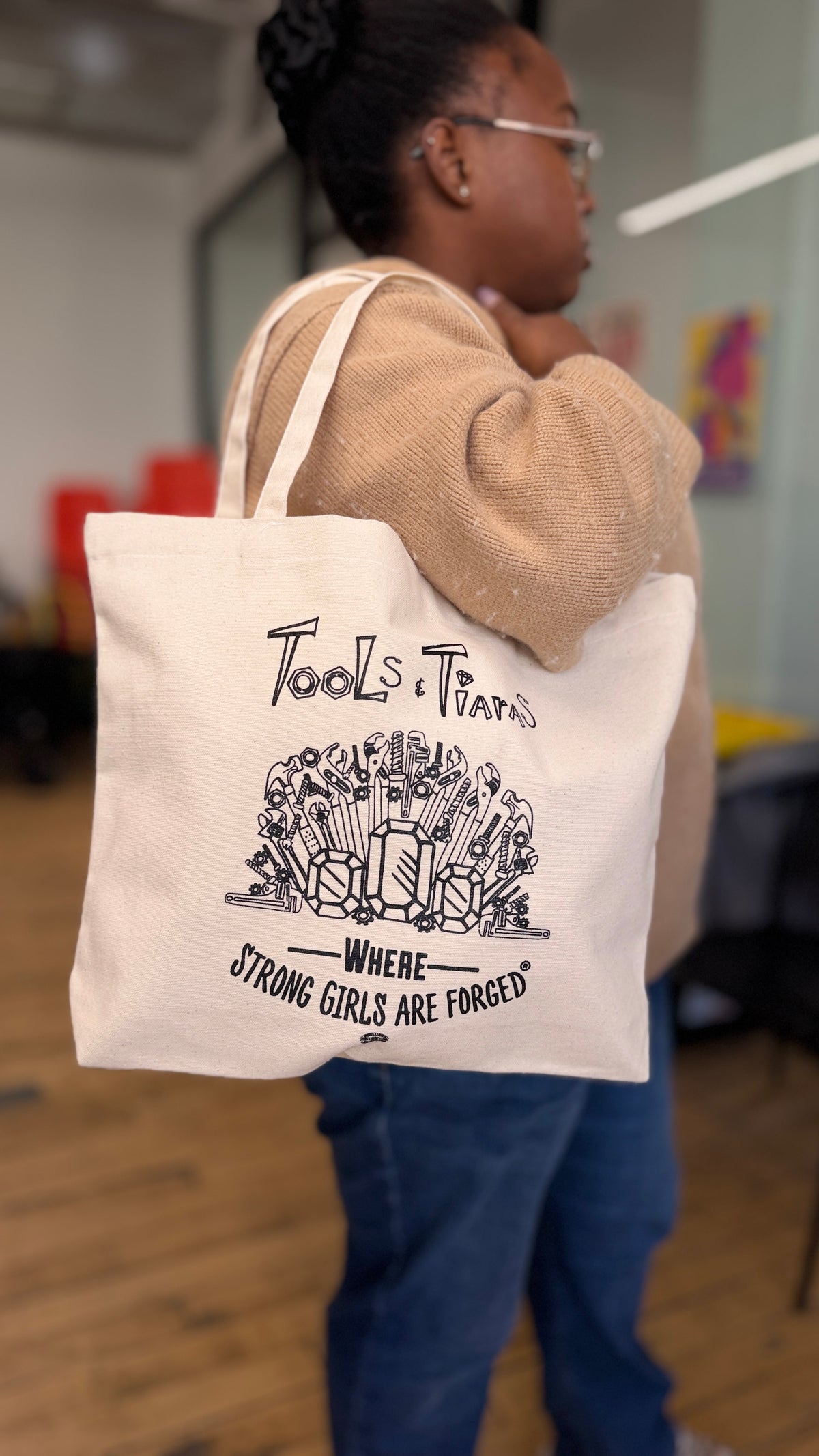 Where Strong Girls Are Forged® Canvas Tote Bag
