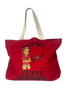 Red “Jobs Don’t Have Genders!”™️ Jumbo Tote Bag.